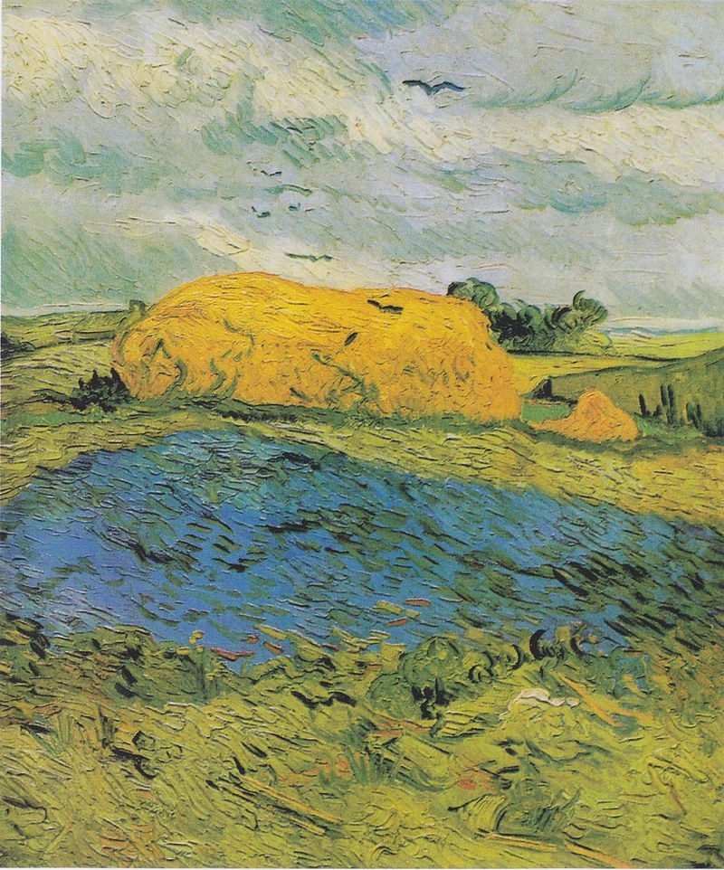  156-Vincent van Gogh-Mucchi di fieno sotto un cielo piovoso - Kröller-Müller Museum, Otterlo 